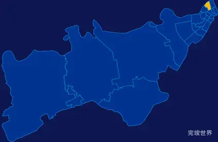 echarts哈尔滨市道里区geoJson地图指定区域高亮